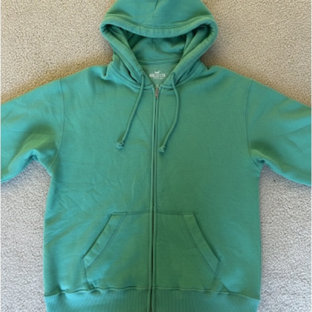 Hollister Teal Hooded Sweatshirt